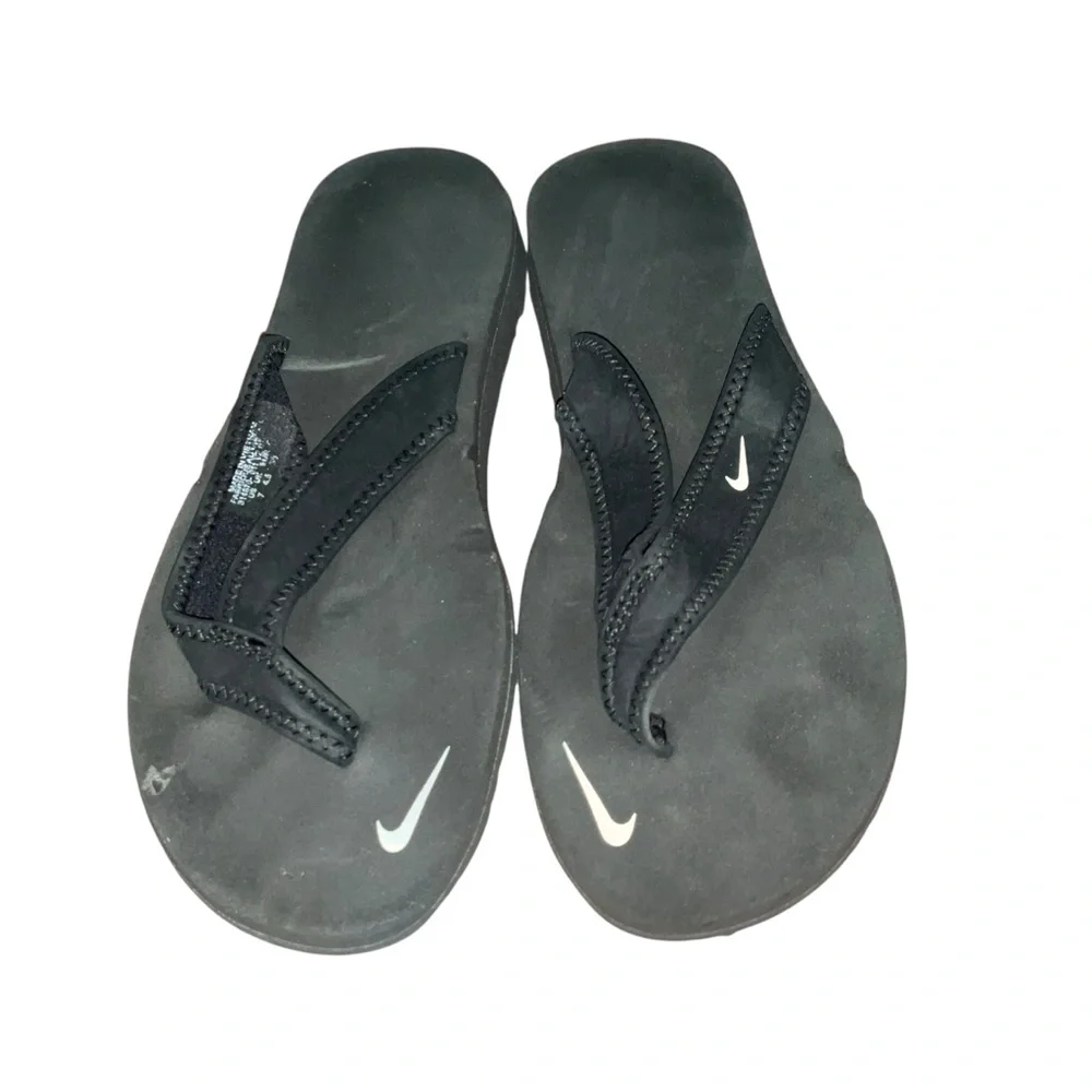 NIKE CELSO THONG BLACK/WHITE FLIP FLOPS BEACH SANDALS WATER US WOMENS Size 7